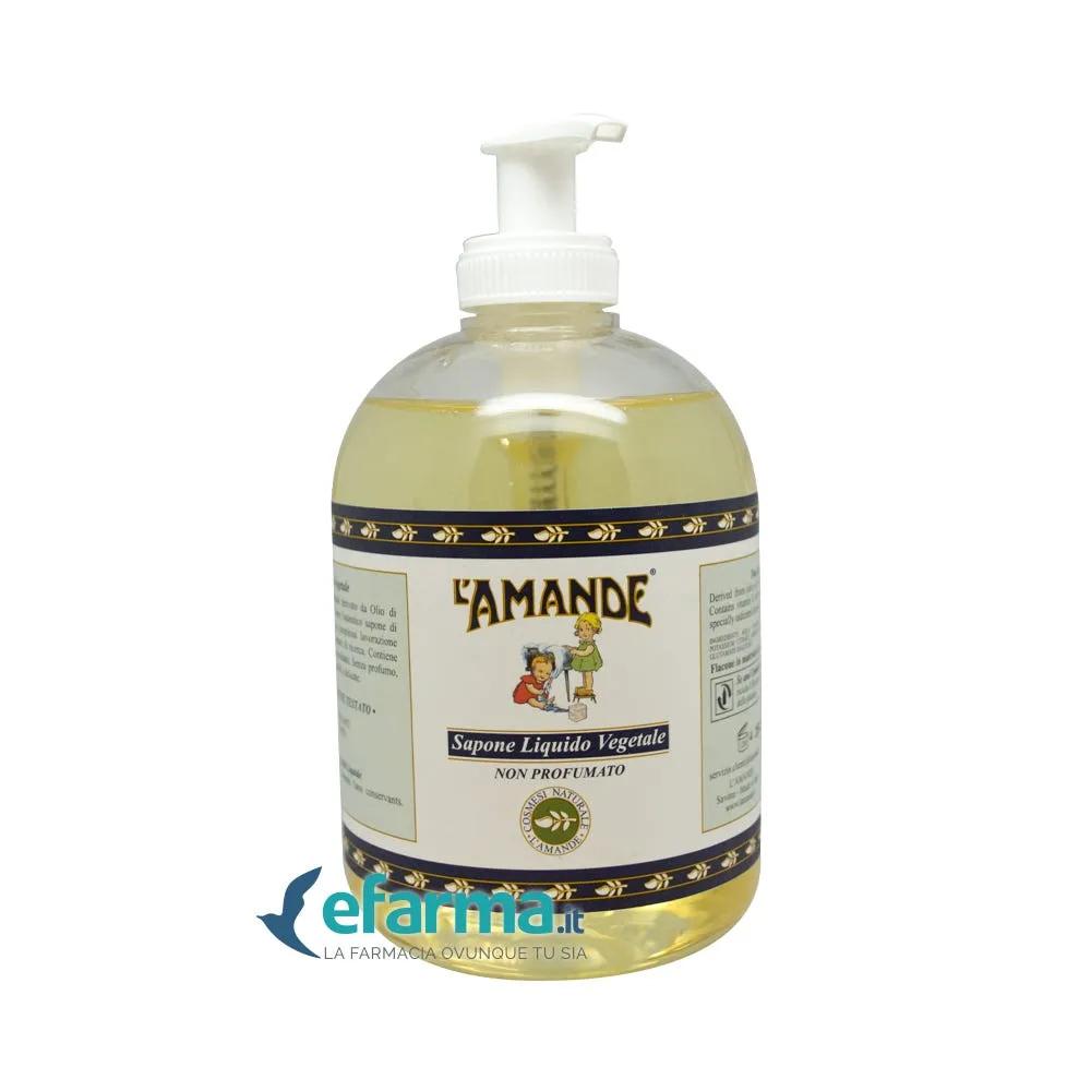 L'Amande Marseille Sapone Liquido Vegetale Olii Essenziali Senza Profumo 500 ml