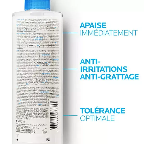 La Roche Posay Soins Bébé Lipikar Syndet AP+ 400ml & Cicaplast Baume B5+ 100ml