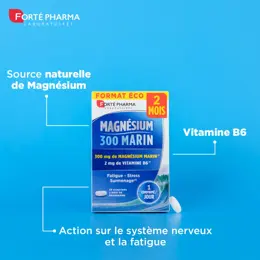 Forté Pharma Magnésium 300 Marin Vitamine B6 Stress Fatigue 56 comprimés 2 mois