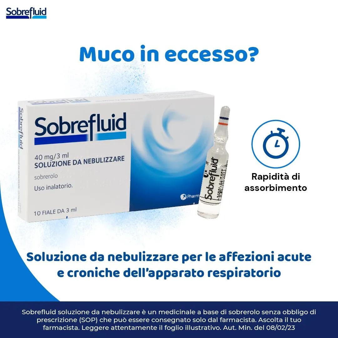 Sobrefluid Soluzione Per Aerosol Da Nebulizzatore 40 mg Sobrerolo 10 Fiale 3 ml