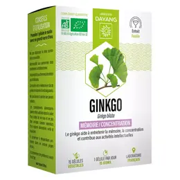 Dayang Ginkgo Biloba Bio 15 gélules