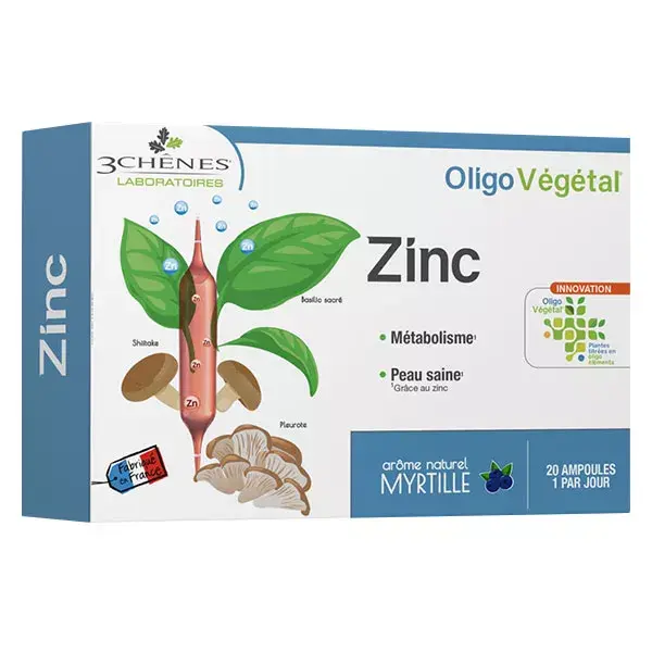 Les 3 Chênes OligoVégétal Zinc Bio 20 ampoules