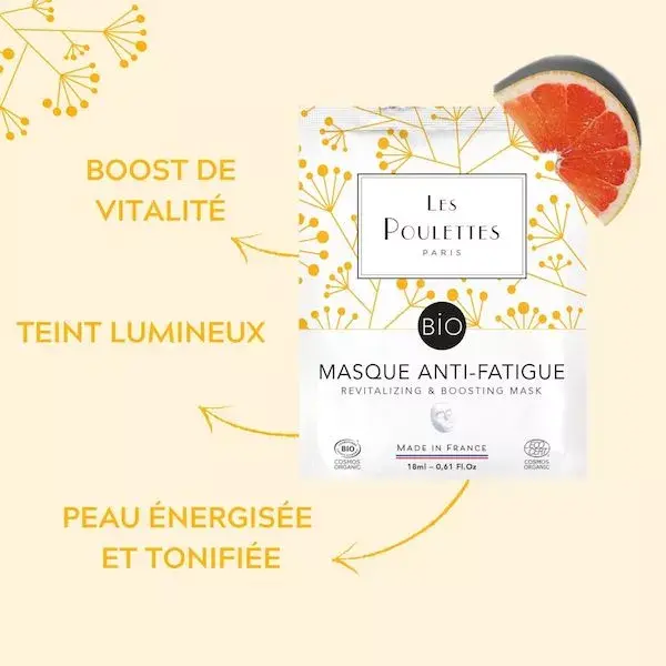 Les Poulettes Paris - Masque Anti-fatigue certifié BIO - 18 ml