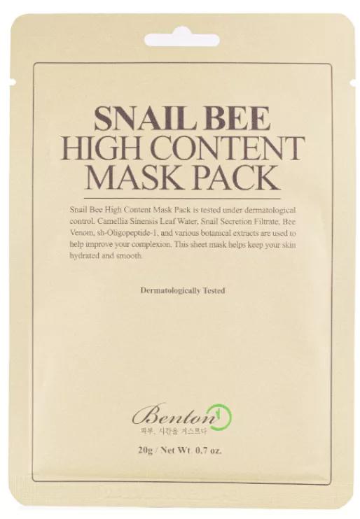 Benton Máscara Snail Bee High content 1Ud 20 gramas