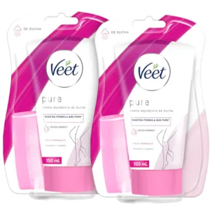 Veet Haarentfernungscreme Dusche Normale Haut 2x150 ml