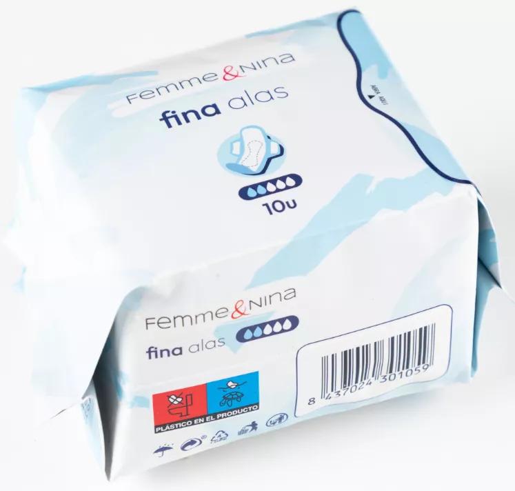 Femme & Nina Fine Compress with Wings 10 units