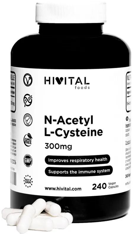 Hivital N-Acetyl L-Cysteine 300 mg 240 Vegan Capsules