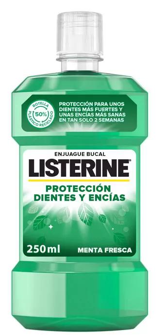 Listerine Proteção de Dentes e Gengivas Elixir Bocal Menta Fresca 250 ml