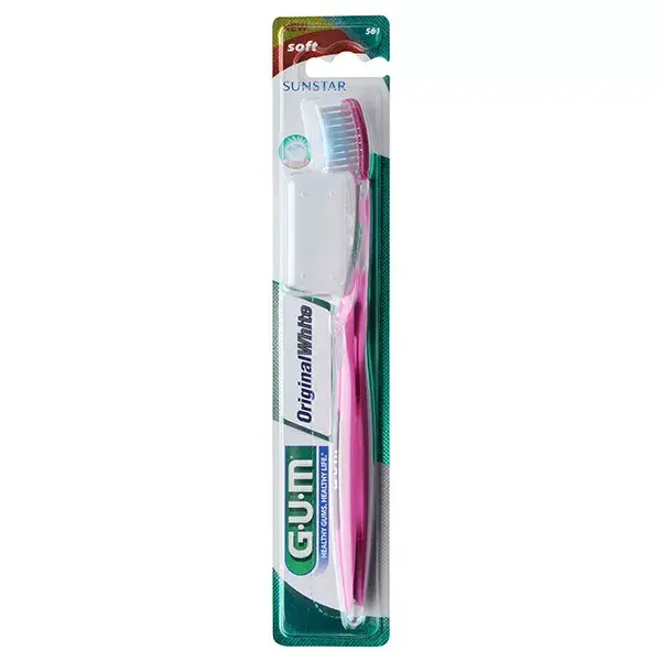 Unità di Butler gum originale bianco spazzolino da denti morbido compact 1