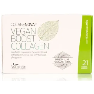 Vaminter Colagenova Vegan Boost Thé vert et citron 21 sachets