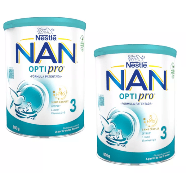 Buy Nestle Nan 3 Optipro Growing Up Milk 800g x 2 | mifarma.eu