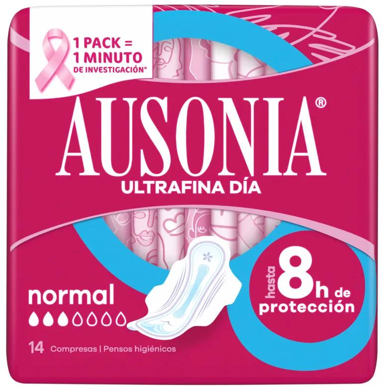 Ausonia Ultrafijne normale vleugelcompressen 14 eenheden
