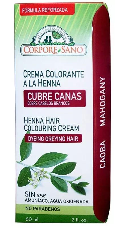 Corpore Sano Crema Colorante Henna Cubrecanas Cabello Caoba 60 ml