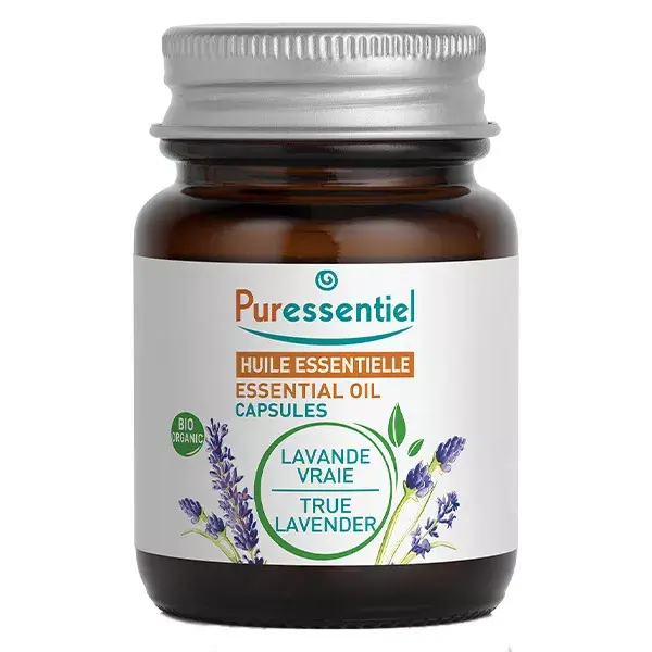 Puressentiel Capsules Huiles Essentielles Capsules de Lavande Vraie Bio 60 capsules