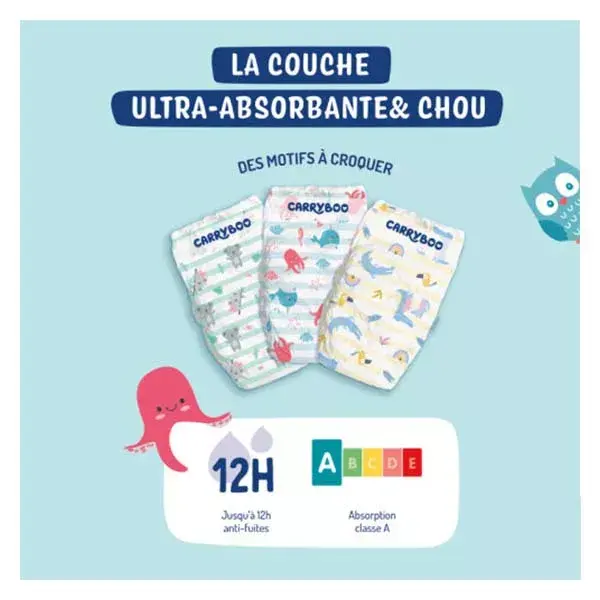 Carryboo Couches de nos régions Taille 2 (3-6kg)