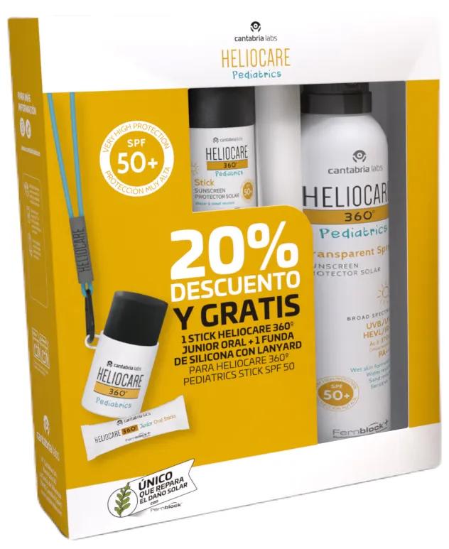 Heliocare 360 Pediatrics Spray SPF50+ 200 ml + Stick SPF50+ 25 gr + 1 Oral Stick