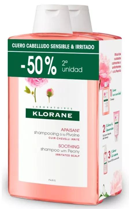 Klorane Pack Duplo Champô Extrato de Peonia Da China 400ml