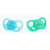 Sucette Twistshake en silicone bleu et vert pastel 0-6 mois 2 pièces
