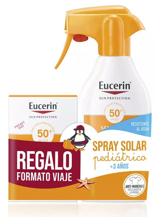 Eucerin Pediatric Solar Spray SPF50+ 300 ml + PRESENTE Fluid SPF50+ 50 ml