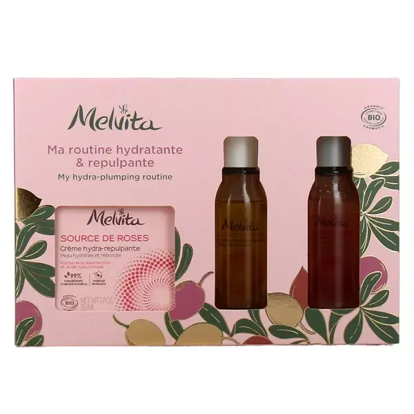 Melvita Source de Roses Coffret Ma Routine Hydratante & Repulpante Bio