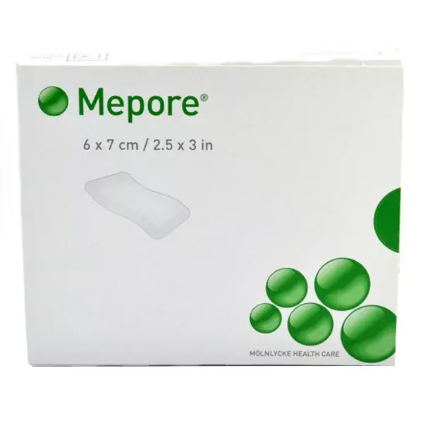 Molnlycke Health Care Mepore Sparadrap Adhésif avec Compresses Absorbantes 6cm x 7cm 10 unités