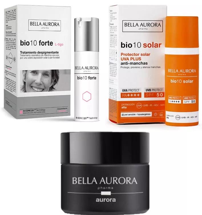 Bella Aurora Bio Forte L-Tigo 30 ml  + Crema Multi Acción 50 ml + Bio10 SPF50 Piel Sensible 50 ml