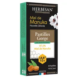 Herbesan Miel de Manuka IAA10+ Pastilles Gout Eucalyptus 20g