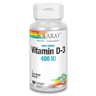 Vitamin D3 400 IU Solaray 120 Pearls