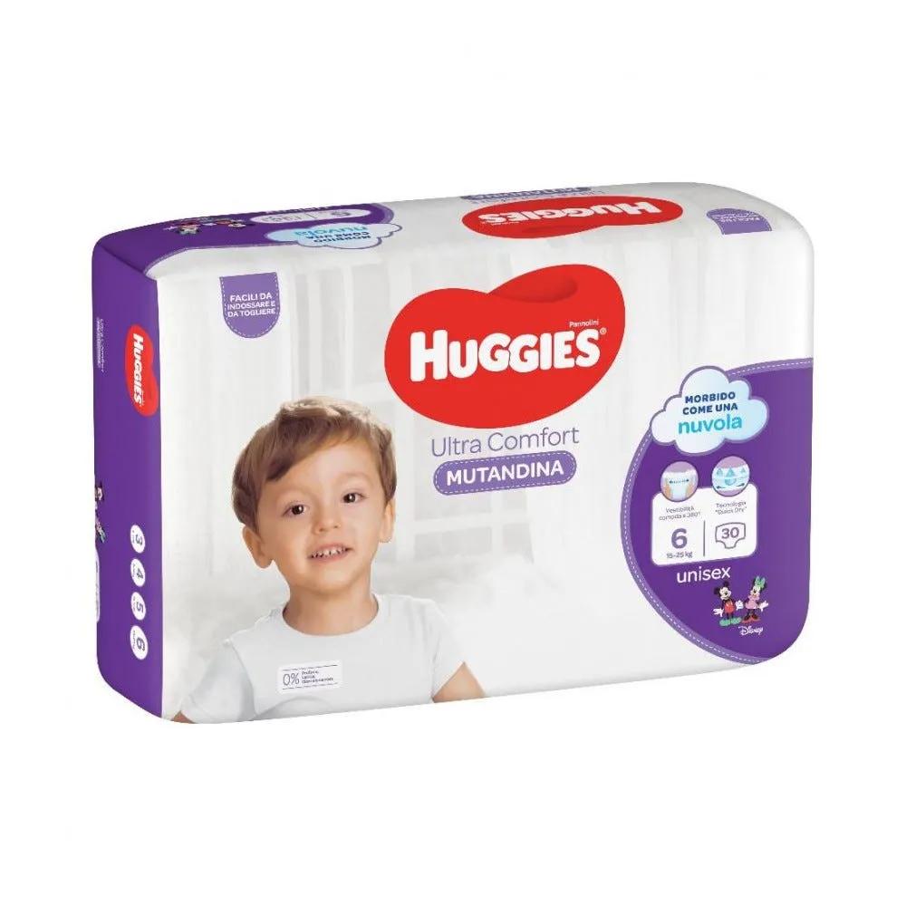 Huggies Ultra Comfort Pannolini Mutandina Taglia 6 15-25 Kg 30 Pezzi