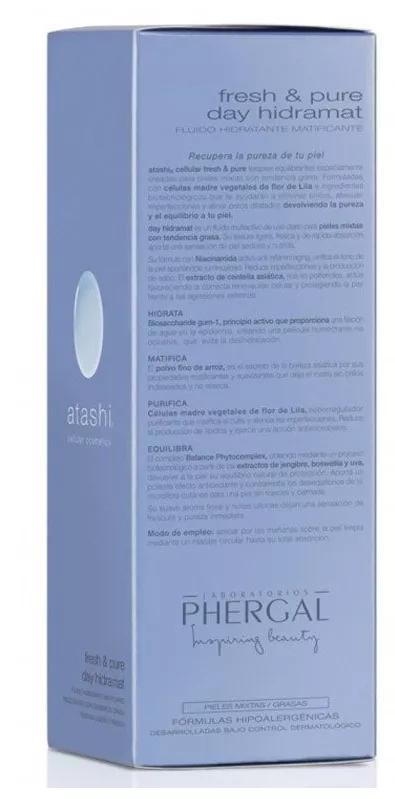 Atashi Fluido Hidratante Matificante Pele Mista-Oleosa Fresh&Pure 50ml