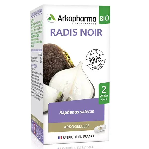 Arkogélules Organic Black Radish 40 Capsules