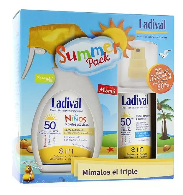 Ladival Summer Pack Spray Crianças SPF50 200ml + Peles Sensíveis o Alergicas SPF50+ 150ml