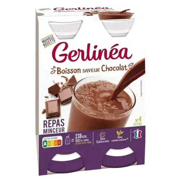 Gerlinéa Repas Minceur Bebida de Chocolate 4 x 236ml
