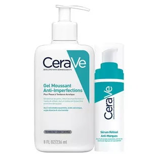 Cerave Routine Visage Anti-Segni Gel Mousse Anti-Imperfezioni 236ml & Siero Retinolo 30ml