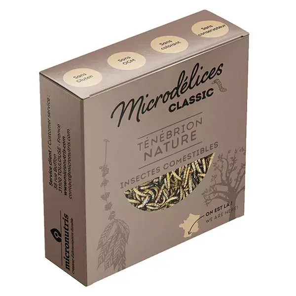 Micronutris Microdélices Insectes Natures (Tenebrio molitor) boîte de 5g