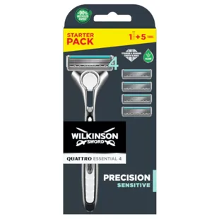 Wilkinson Sword Maquinilla Quattro Sensitive + 5 Recambios