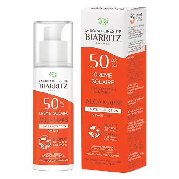Laboratoires de Biarritz Organic Face Sun Cream SPF50 50ml 