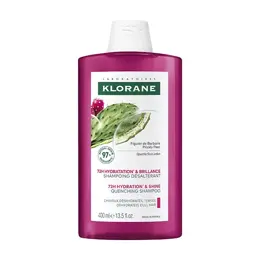 Klorane Figuier de Barbarie Shampooing désaltérant 72h Hydratation brillance 400ml