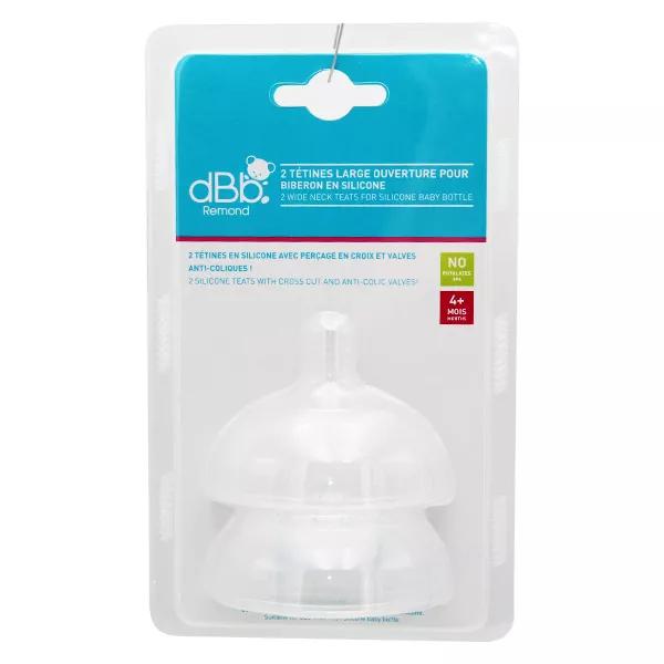 dBb Remond Tétines LO Silicone +4m pour Biberon LO Silicone 2 tétines