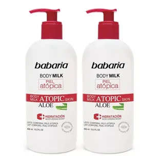 Body milk atopic skin Babaria 2x400ml Duplo