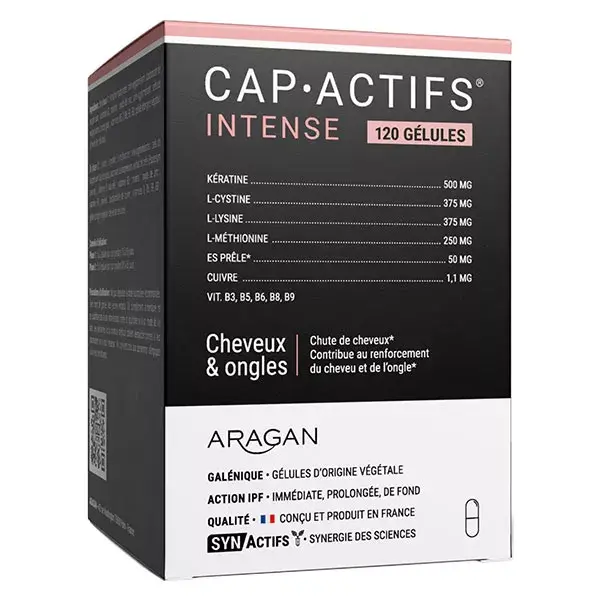 Aragan - Synactifs - Capactifs® Intense - Cheveux & ongles – Kératine - 120 gélules