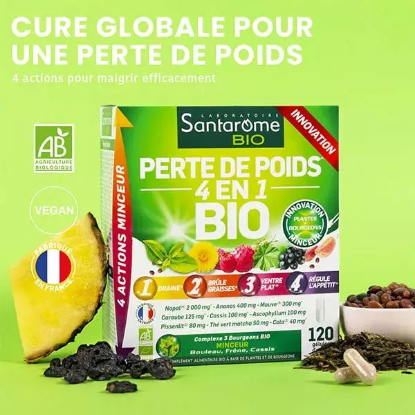 Santarome Weight Loss 4 in 1 Organic 120 capsules