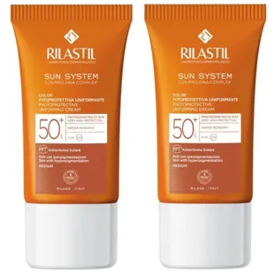 Rilastil Sun System Protector Solar Facial Color SPF50+ 2x40 ml