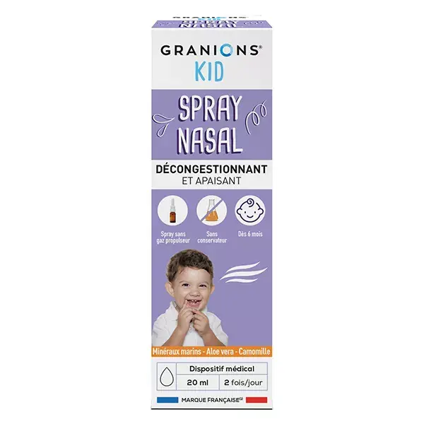 Granions Kid Nasal Spray Decongests and soothes the nasal mucosa 20 ml