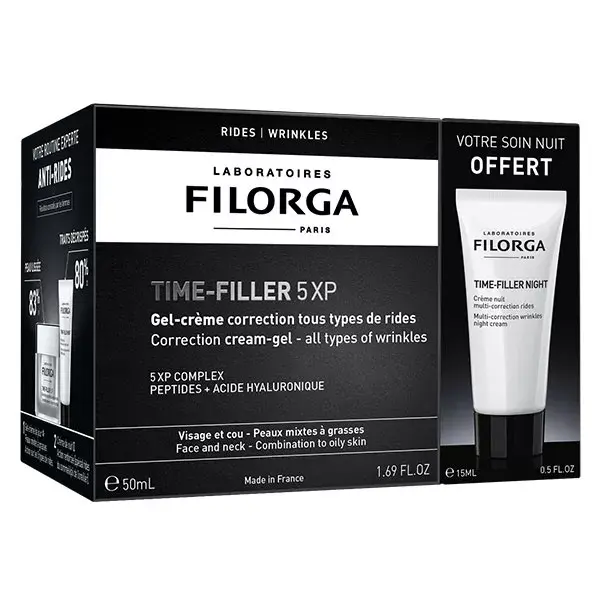 Filorga Time-Filler 5XP Set : Gel-Crème 50ml + Night Cream 15ml