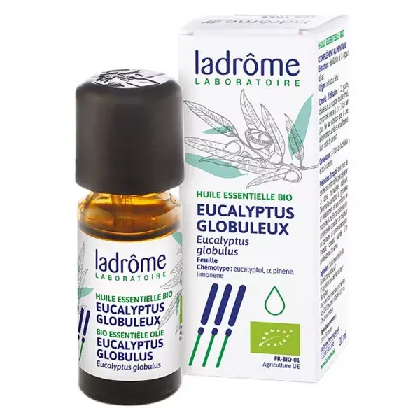 Ladrome oil essential organic Eucalyptus globose 10ml