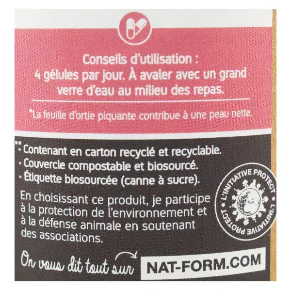 Nat & Form Eco Responsable Foglia di Ortica Pungente Bio Integratore Alimentare 200 capsule vegetali
