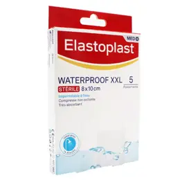 Elastoplast Waterproof Pansement XXL Stérile 8cm x 10cm 5 unités