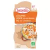 Babybio Repas Midi Bol Légumes Dinde Riz +8m Bio 2 x 200g