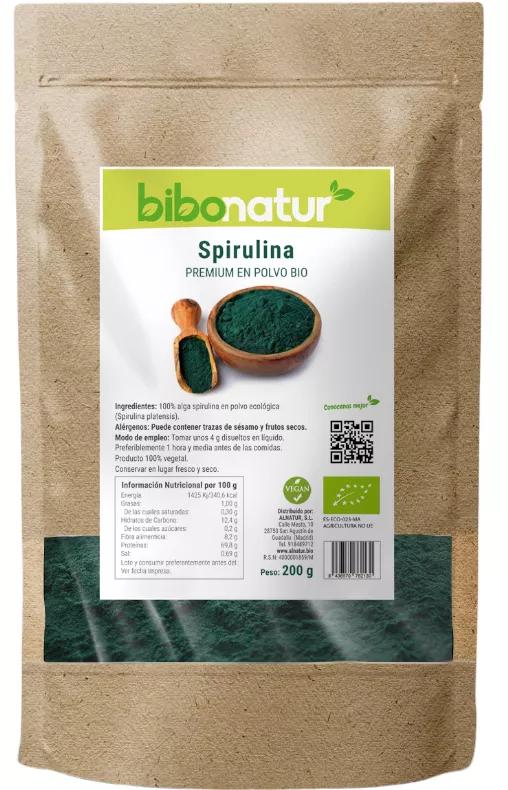 Bibonatur Spirulina Premium en Polvo Bio 200 gr